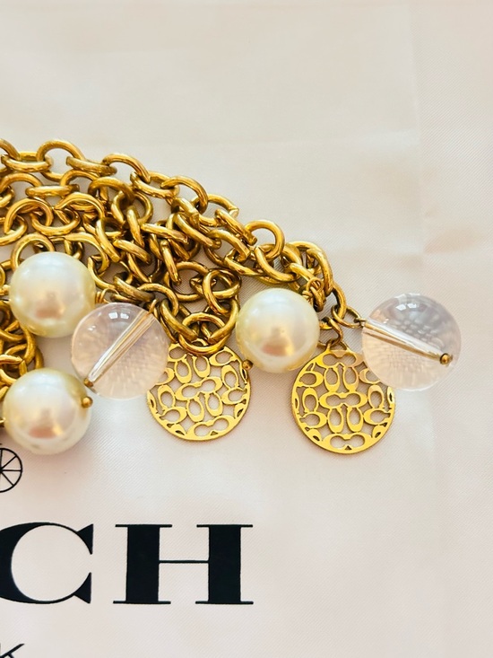 Coach Y2K Pearl and Charm Necklace - Picture 10 of 13